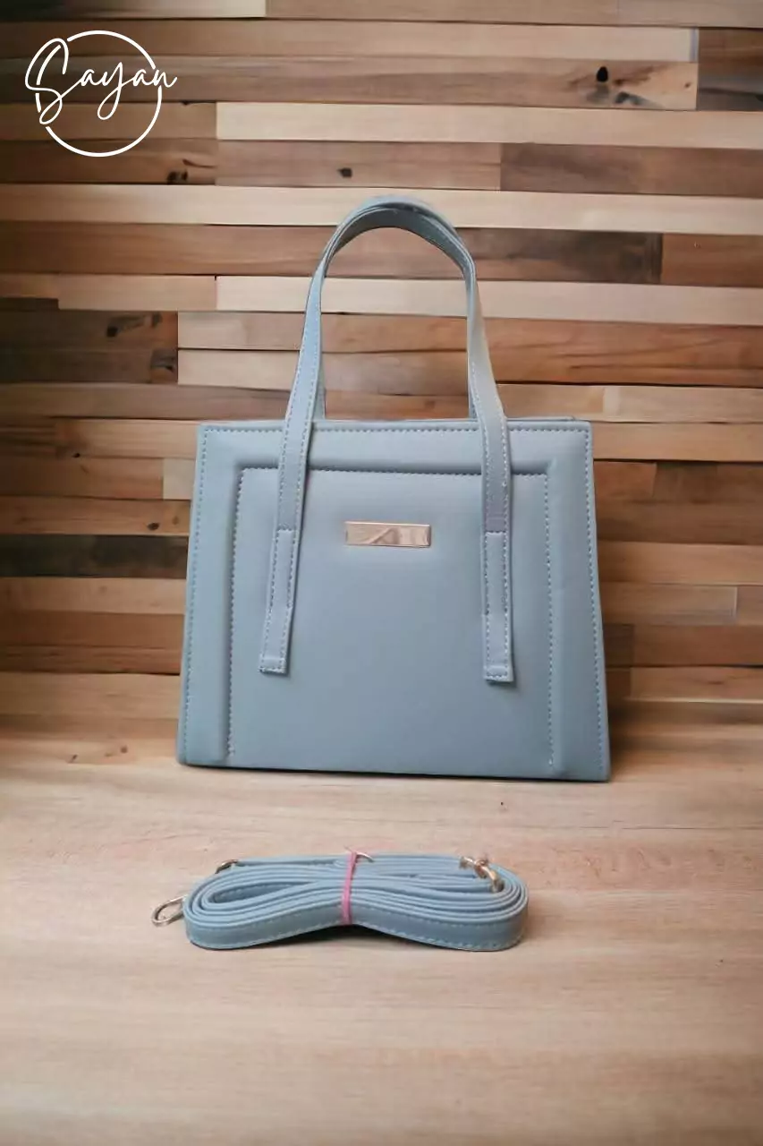 Elegant Leather Handbag with Detachable Strap - Image 4